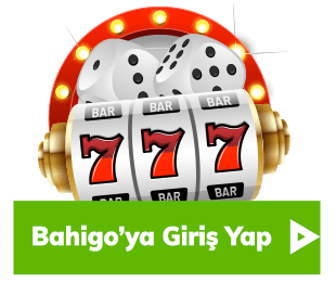 Slot makinesi ve zarlarla giriş yap çağrısı yapan Bahigo görseli