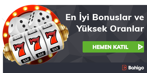 Slot makinesi 777, zarlar ve katıl butonu olan Bahigo telegram bannerı