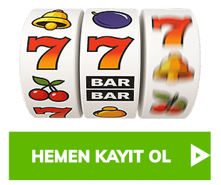 Klasik slot makinesi görüntüsüyle kayıt ol çağrısı yapılan casino temalı görsel